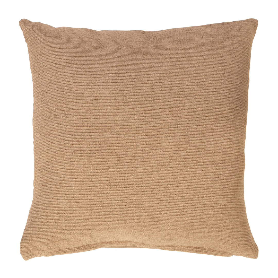 Chenille putetrekk i beige teksturert chenille
