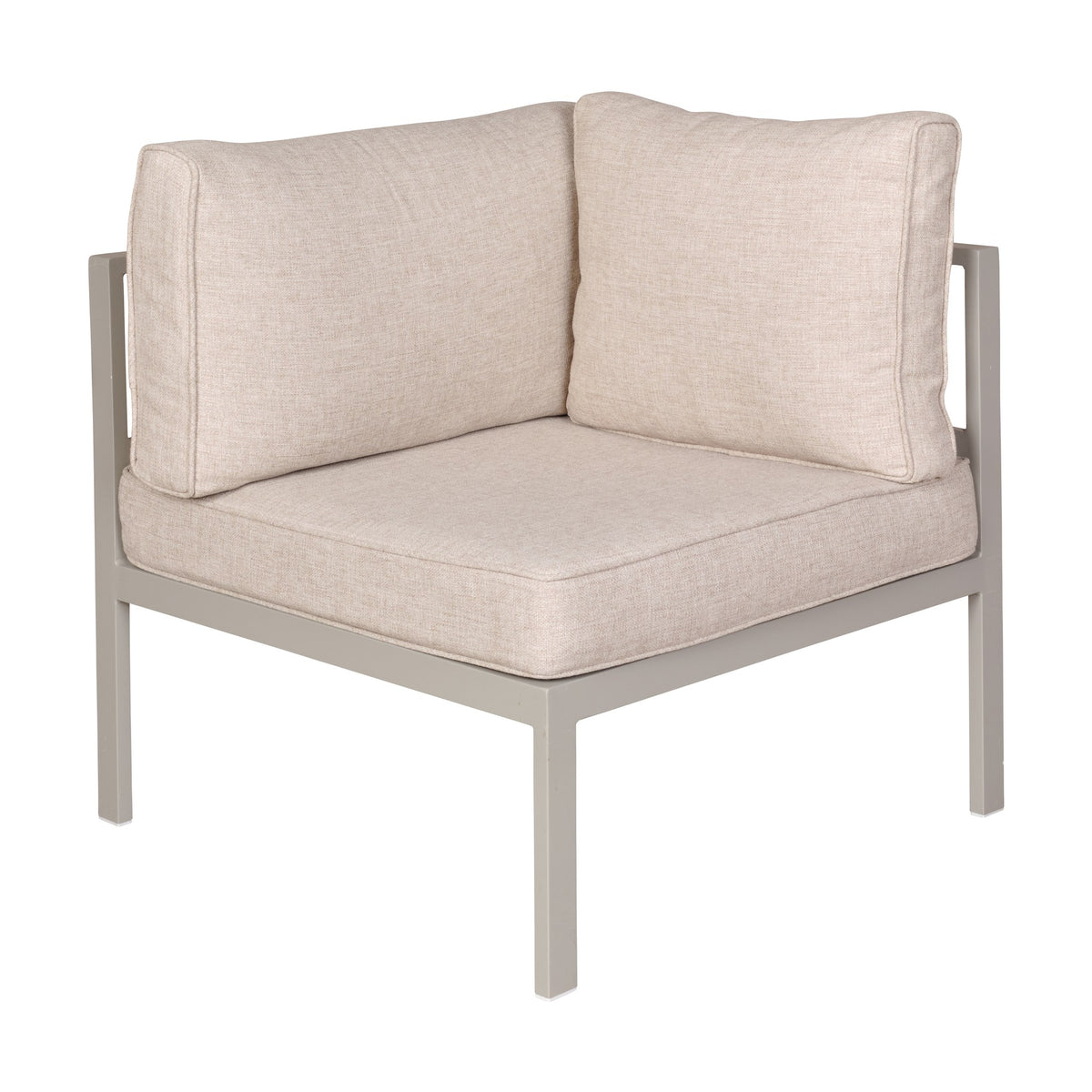 Brafab Leone enkeltmodul med lys grå ramme og beige puter