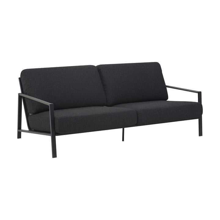 Brafab Lyra utesofa med sort ramme og antrasitt puter