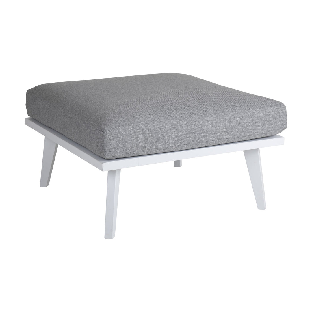 Brafab Villac Sittemoduler, hvit med grå pute, 1-seter (b:75cm d:75cm h:40cm)