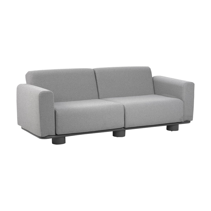 Brafab Bolster sofa i grå bouclé med sort sokkel