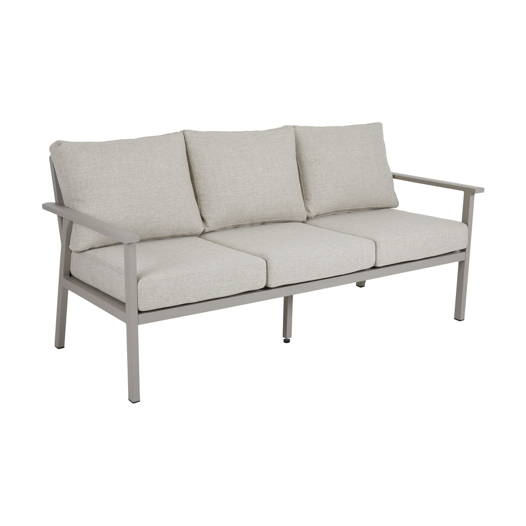 Brafab Samvaro utesofa med gråbeige ramme og beige puter