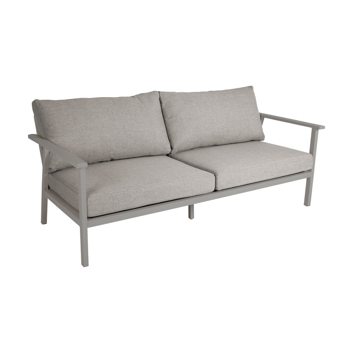 Brafab Samvaro utesofa med gråbeige ramme og beige puter