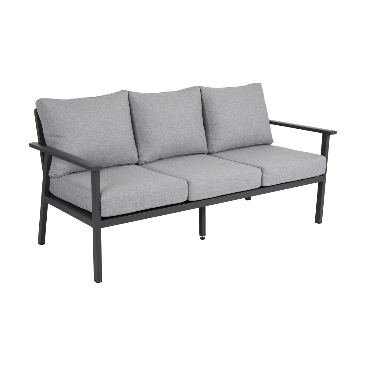 Brafab Samvaro utesofa med antrasittgrå ramme og grå puter