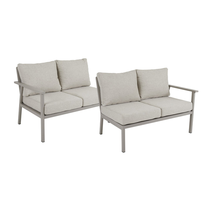 Brafab Samvaro modulsofa med gråbeige ramme og beige puter