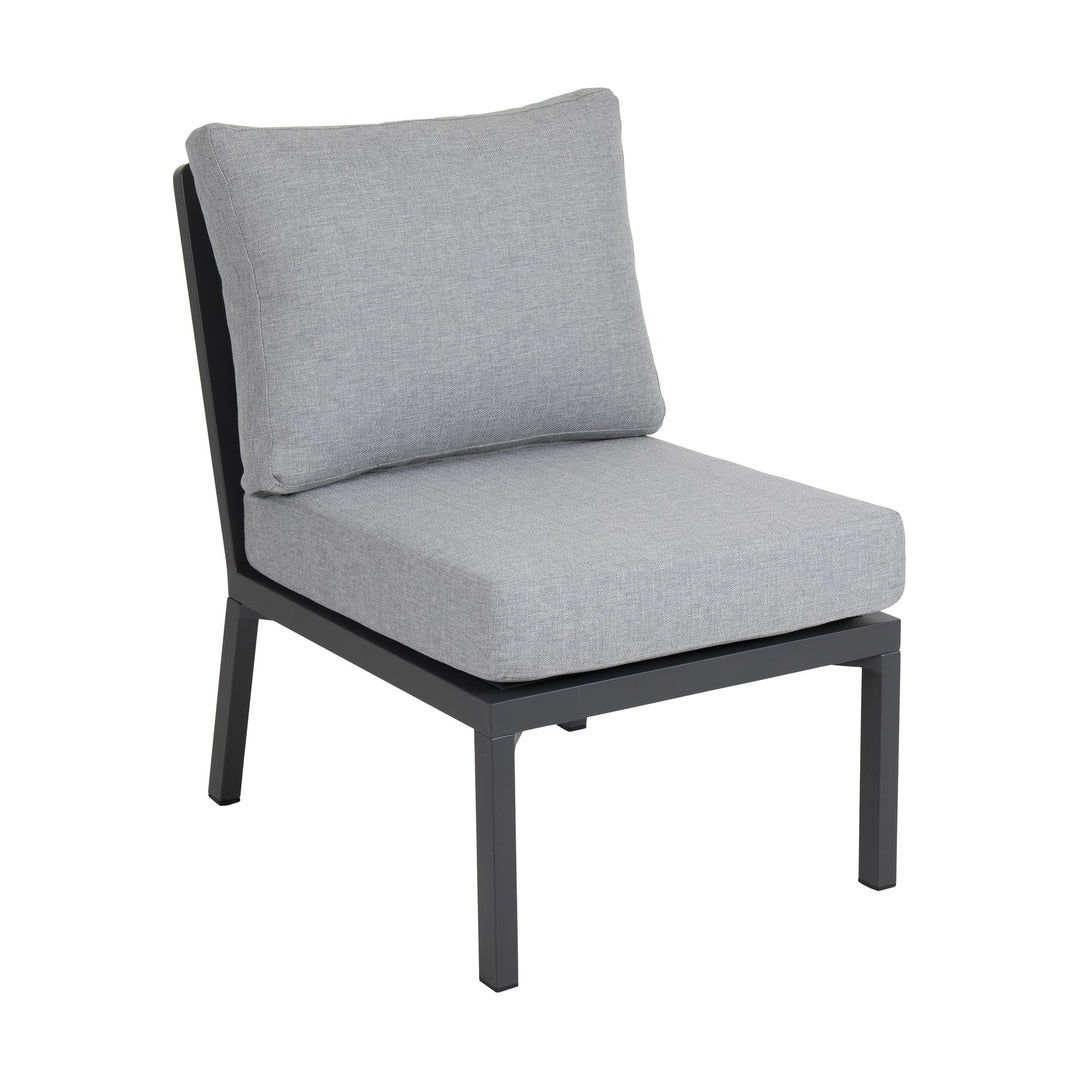 Brafab Samvaro modulsofa med antrasittgrå ramme og grå puter