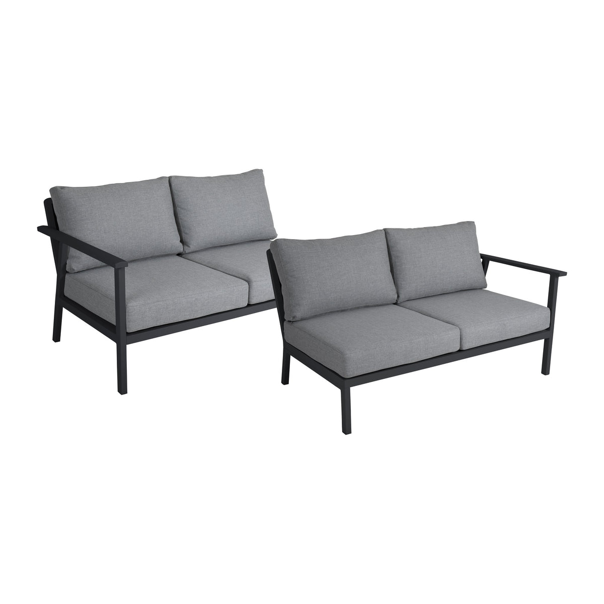 Brafab Samvaro Lounge modulsofa i grå med gråbeige ramme