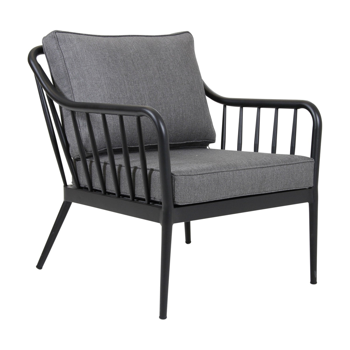 Brafab Coleville utesofa i gråbeige aluminium med spiler og beige puter