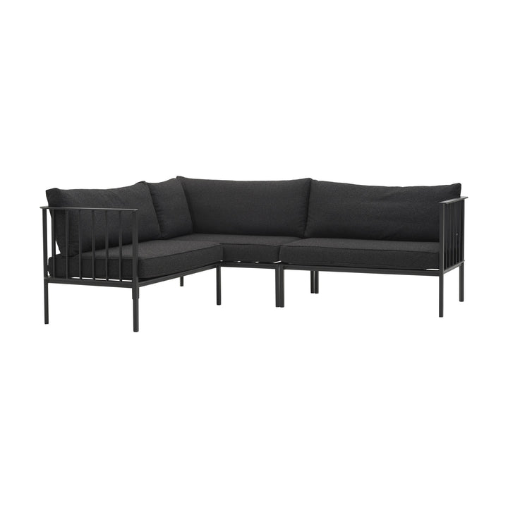 Brafab Upper hjørnesofa i sort med spilerygg