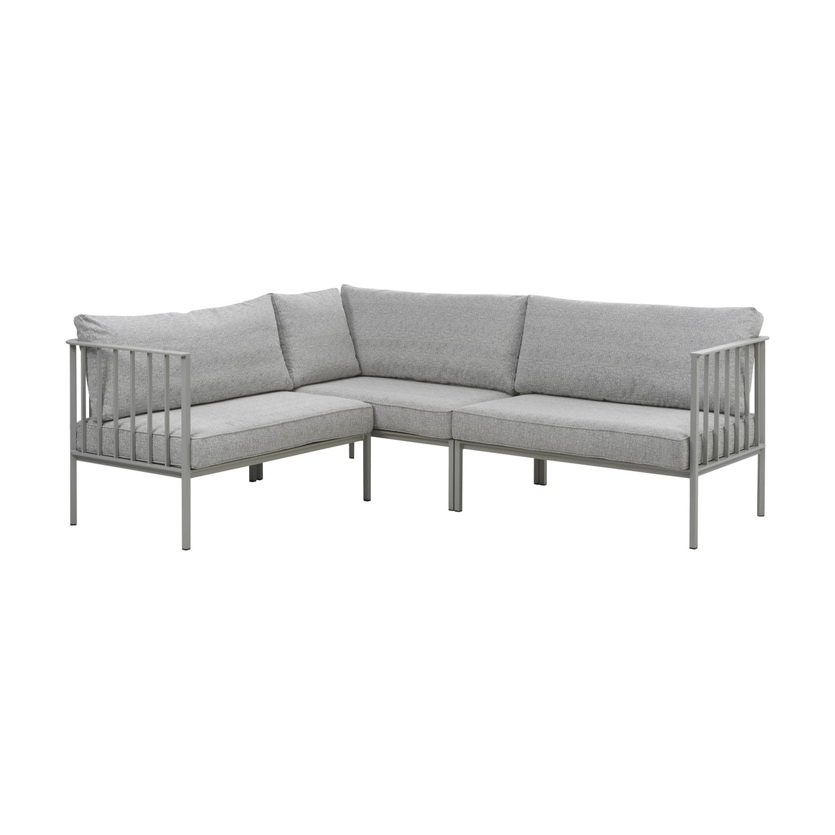 Brafab Upper hjørnesofa i lys grå med spilerygg