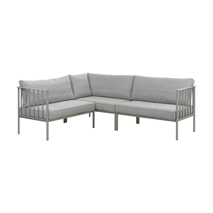 Brafab Upper hjørnesofa i lys grå med spilerygg