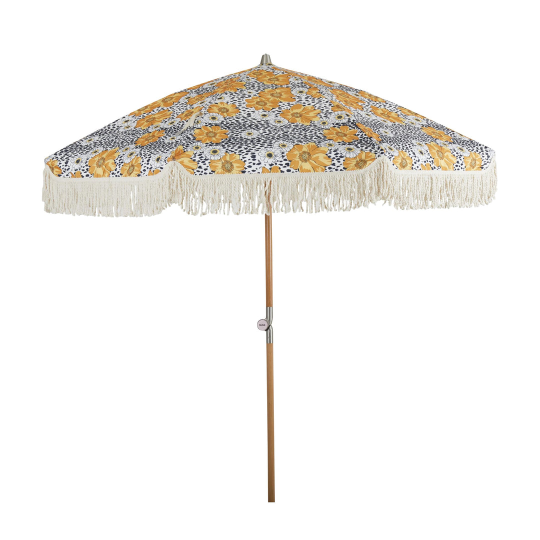 Brafab Gatsby parasoll med blomstermønster og frynser