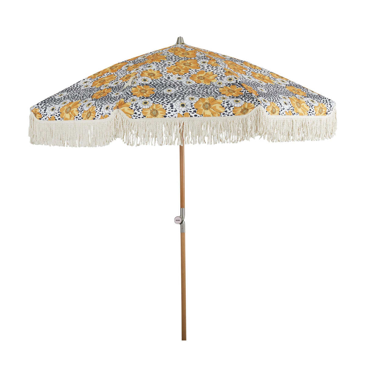 Brafab Gatsby parasoll med blomstermønster og frynser