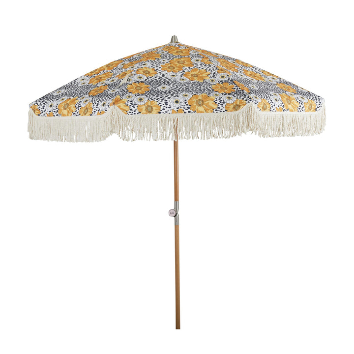 Brafab Gatsby parasoll med blomstermønster og frynser