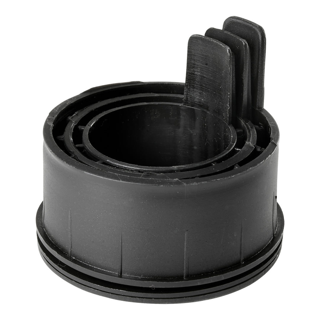 Brafab Brage parasollfot i sort, rund plastfot på 15 kg sett fra siden