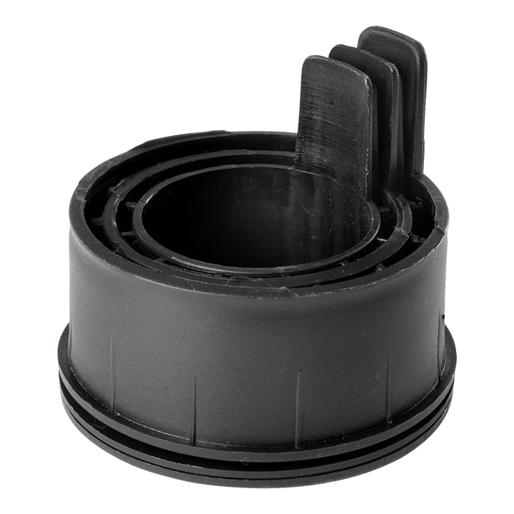 Brafab Brage parasollfot i sort, rund plastfot på 15 kg sett fra siden
