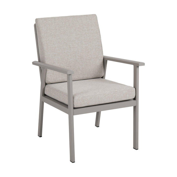 Brafab Samvaro spisestol med gråbeige ramme og beige puter