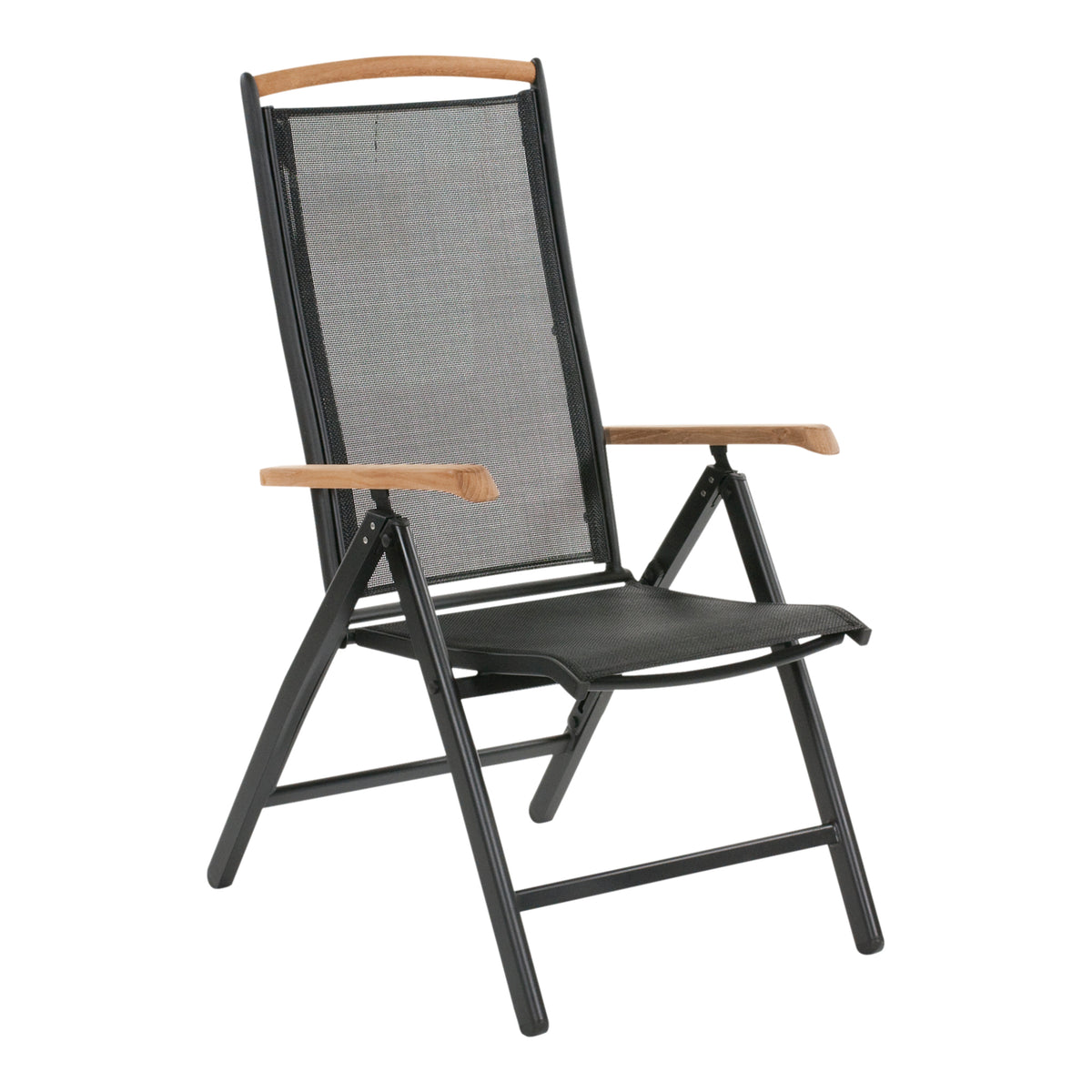 Brafab Andy spisestol i sort med teak armlener