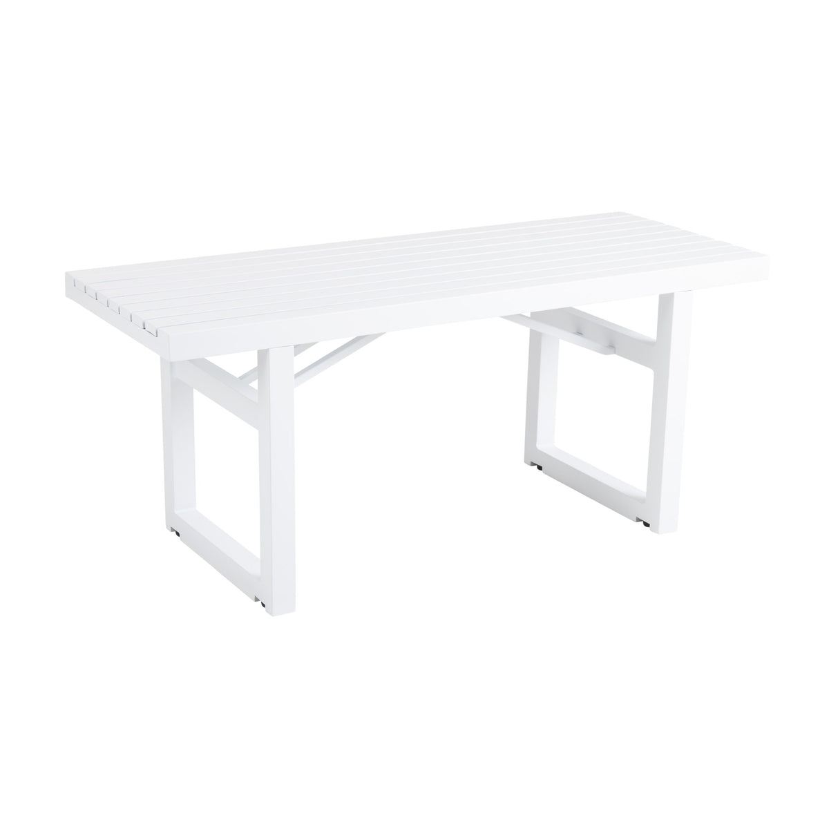 Brafab Vevi benk i hvit aluminium
