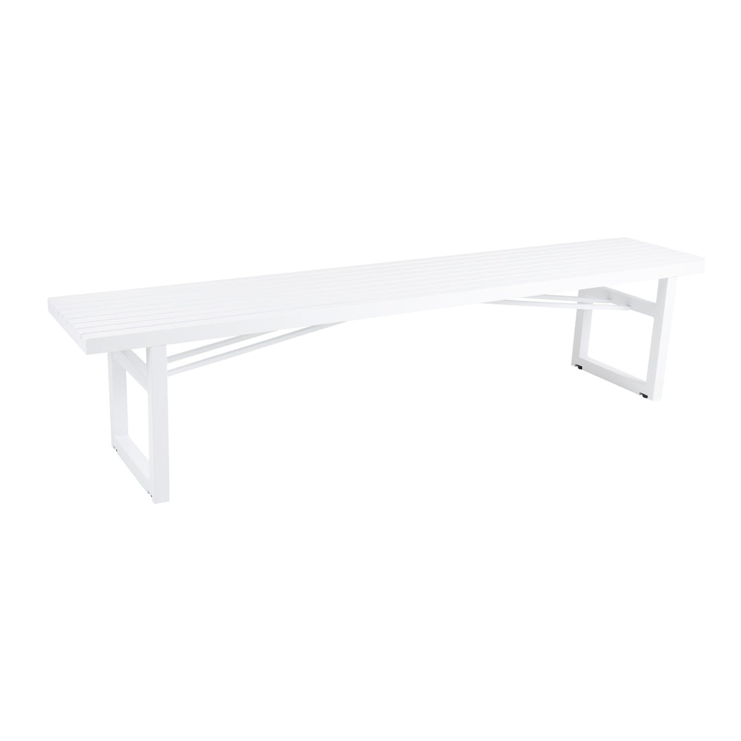 Brafab Vevi benk i hvit aluminium