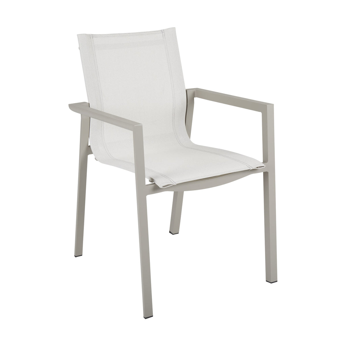 Brafab Delia spisestol i khaki med offwhite tekstilrygg og metallramme