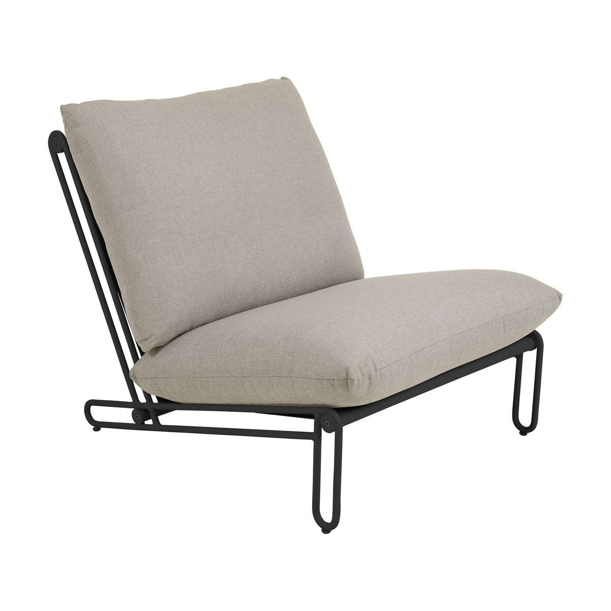 Brafab Blixt hagestol i sort med beige puter