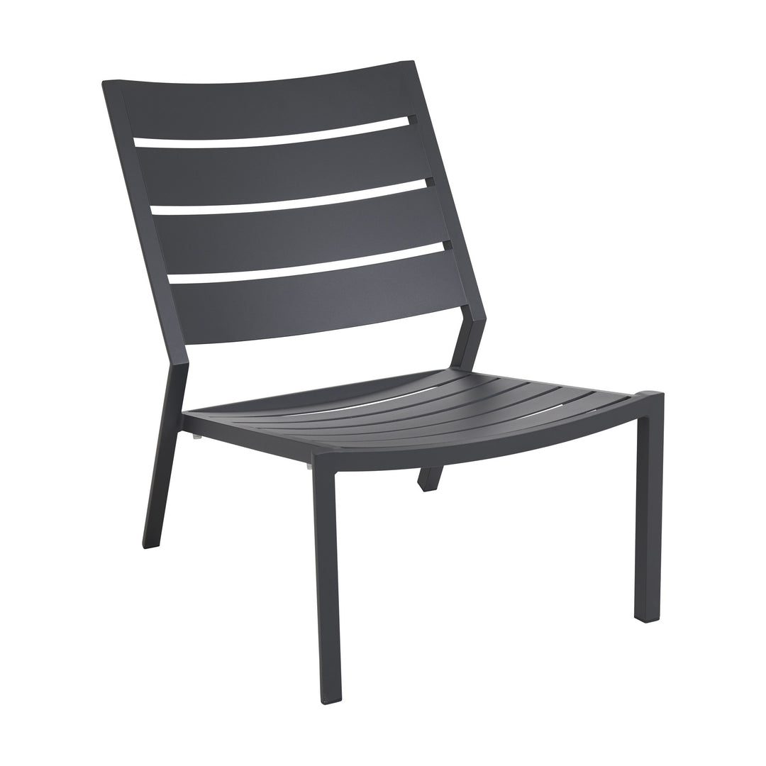 Brafab Delia loungestol i antrasitt aluminium med spilerygg