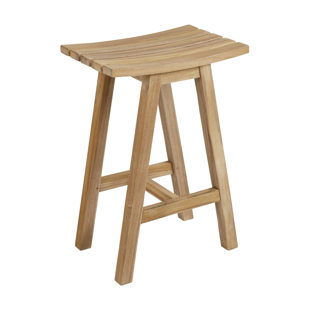Brafab Keros barstol i teak med buet sete