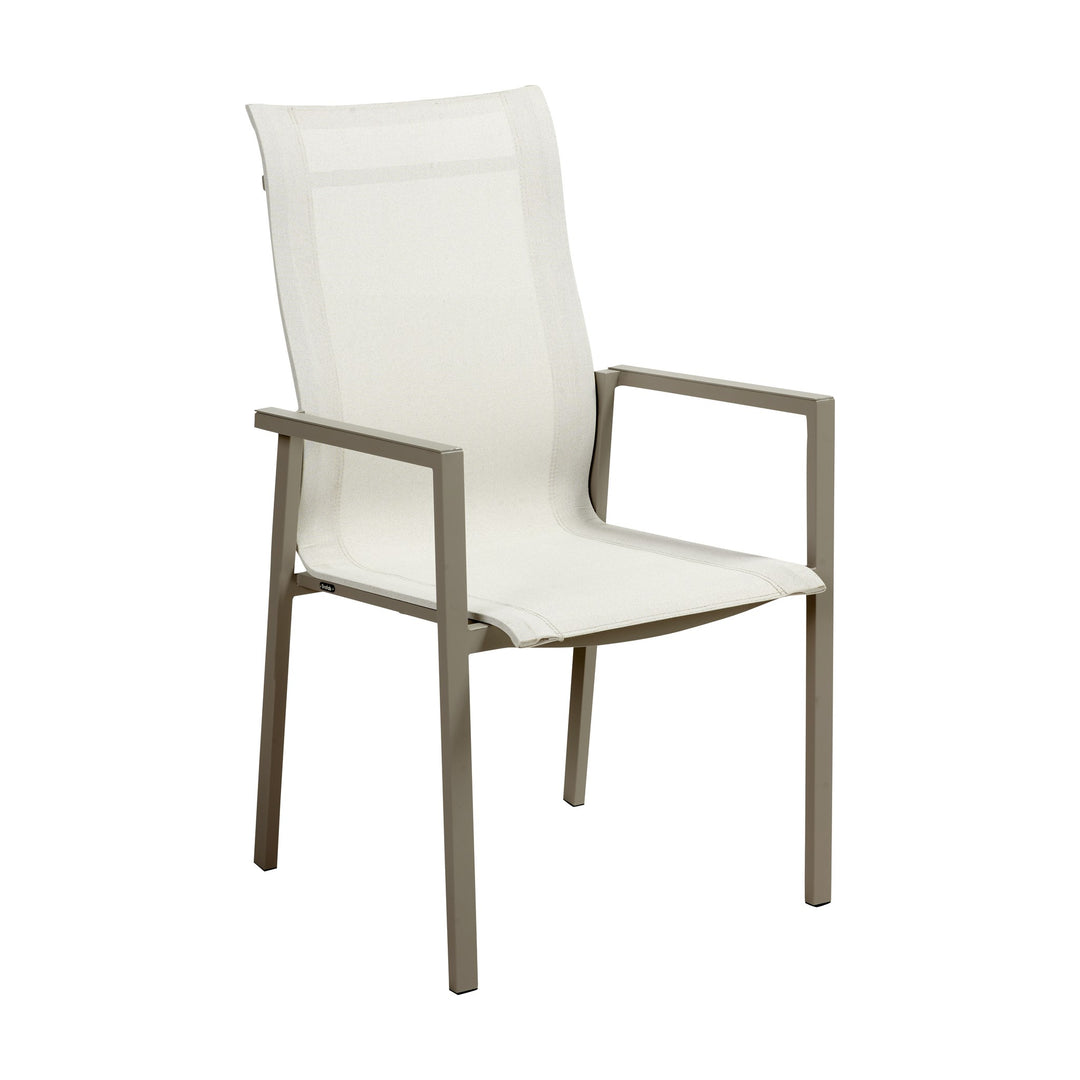Brafab Comfy spisestol i khaki med offwhite ramme