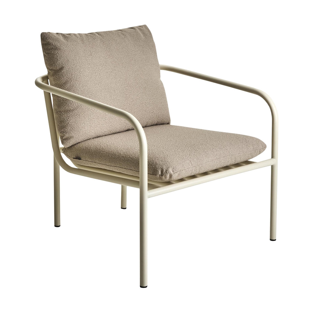 Brafab Bendt hagestol i perlehvit med beige puter