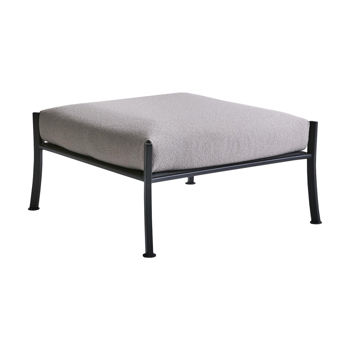 Brafab Delux puff med sort ramme og beige pute
