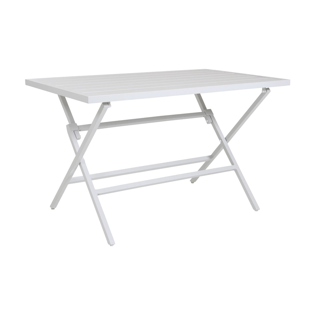 Brafab Wilkie hagebord i hvit, sammenleggbart med spaltet plate