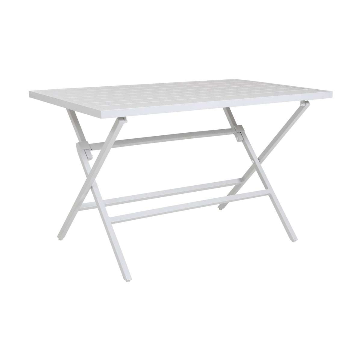 Brafab Wilkie hagebord i hvit, sammenleggbart med spaltet plate