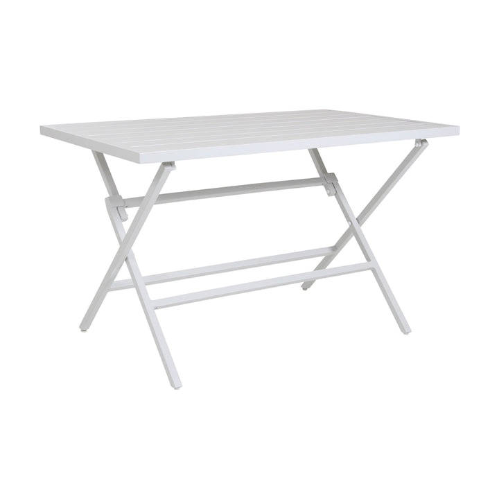 Brafab Wilkie hagebord i hvit, sammenleggbart med spaltet plate