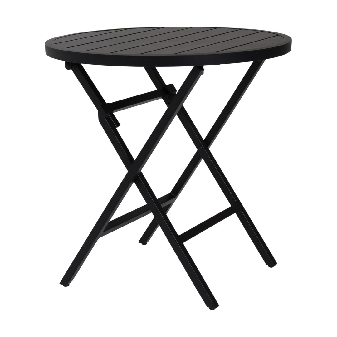 Brafab Wilkie hagebord i sort, sammenleggbart med spaltet plate