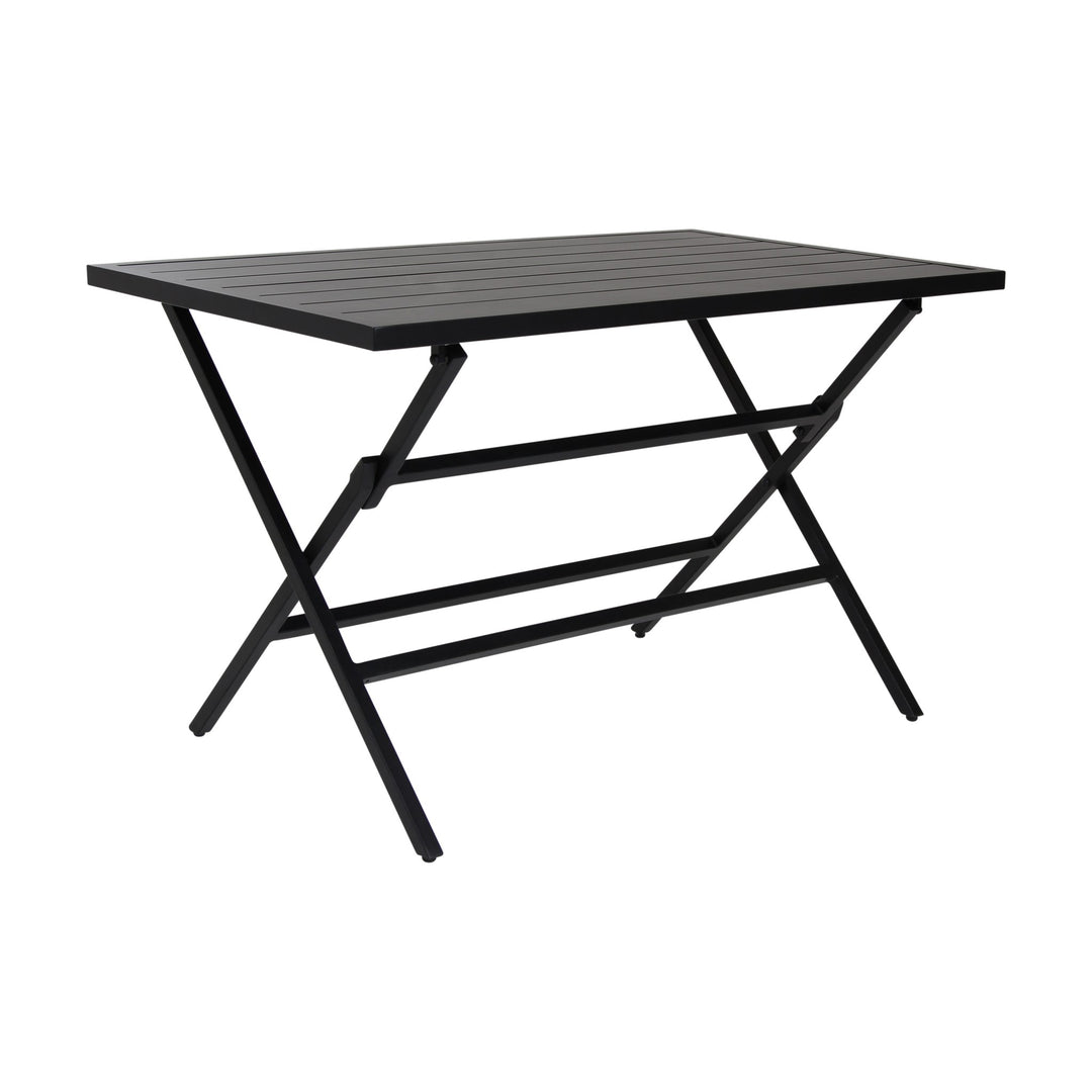 Brafab Wilkie hagebord i sort, sammenleggbart med spaltet plate