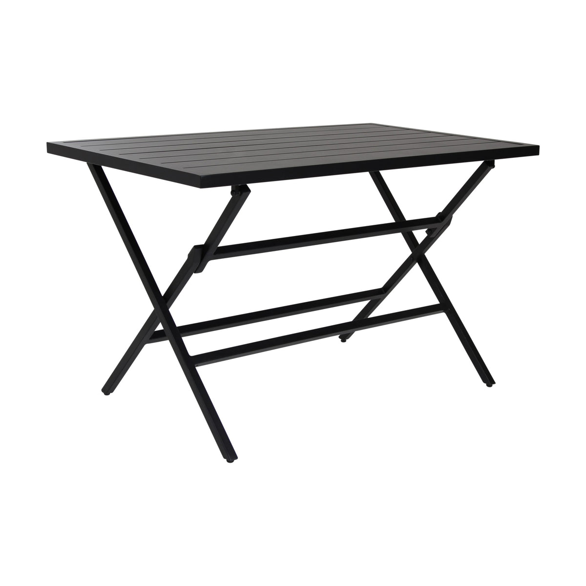 Brafab Wilkie hagebord i sort, sammenleggbart med spaltet plate
