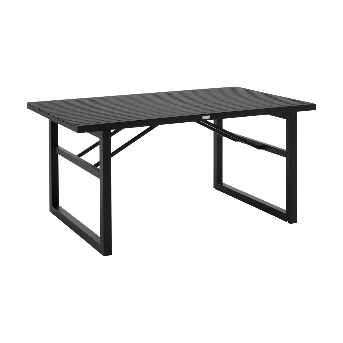 Brafab Vevi spisebord i sort aluminium med spaltet bordplate