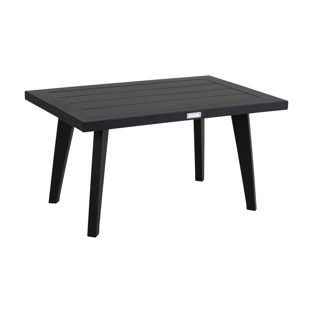 Brafab Villac sofabord i sort med spileplate i aluminium