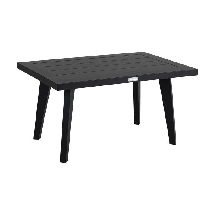 Brafab Villac sofabord i sort med spileplate i aluminium
