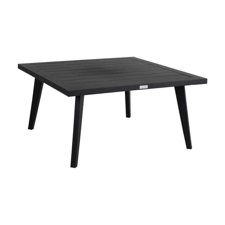 Brafab Villac sofabord i sort med spileplate i aluminium