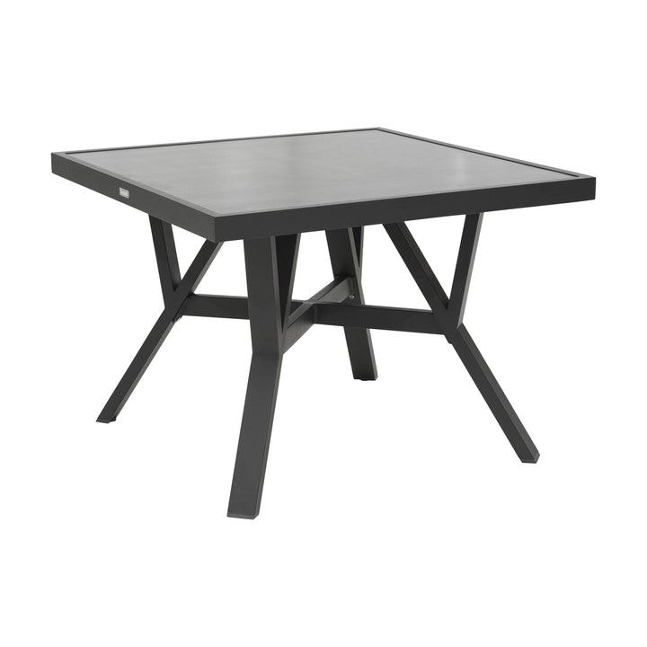 Brafab Samvaro sofabord i antrasitt aluminium med kvadratisk plate og kryssben