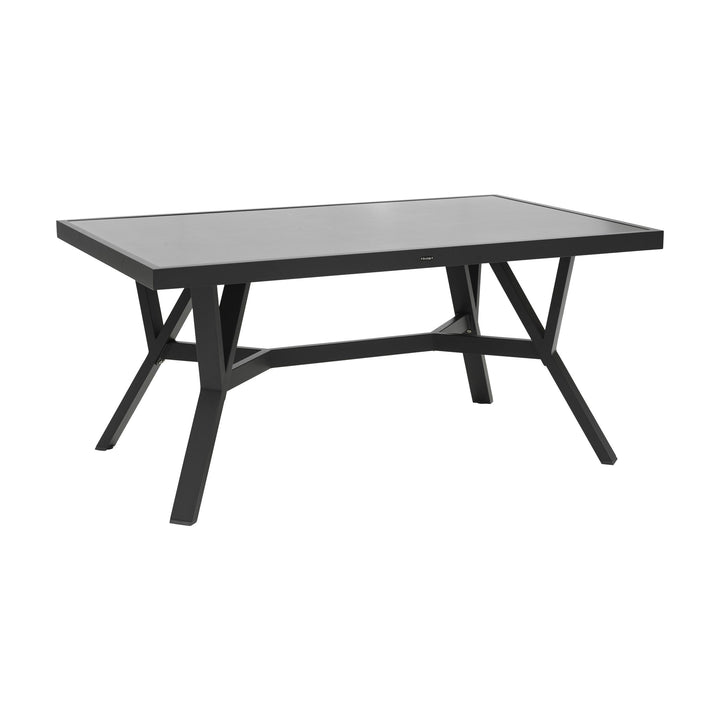 Brafab Samvaro sofabord i antrasitt aluminium med kvadratisk plate og kryssben