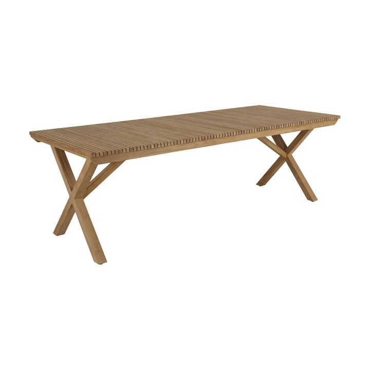 Brafab Julita spisebord i natur teak med kryssben, hvit bakgrunn