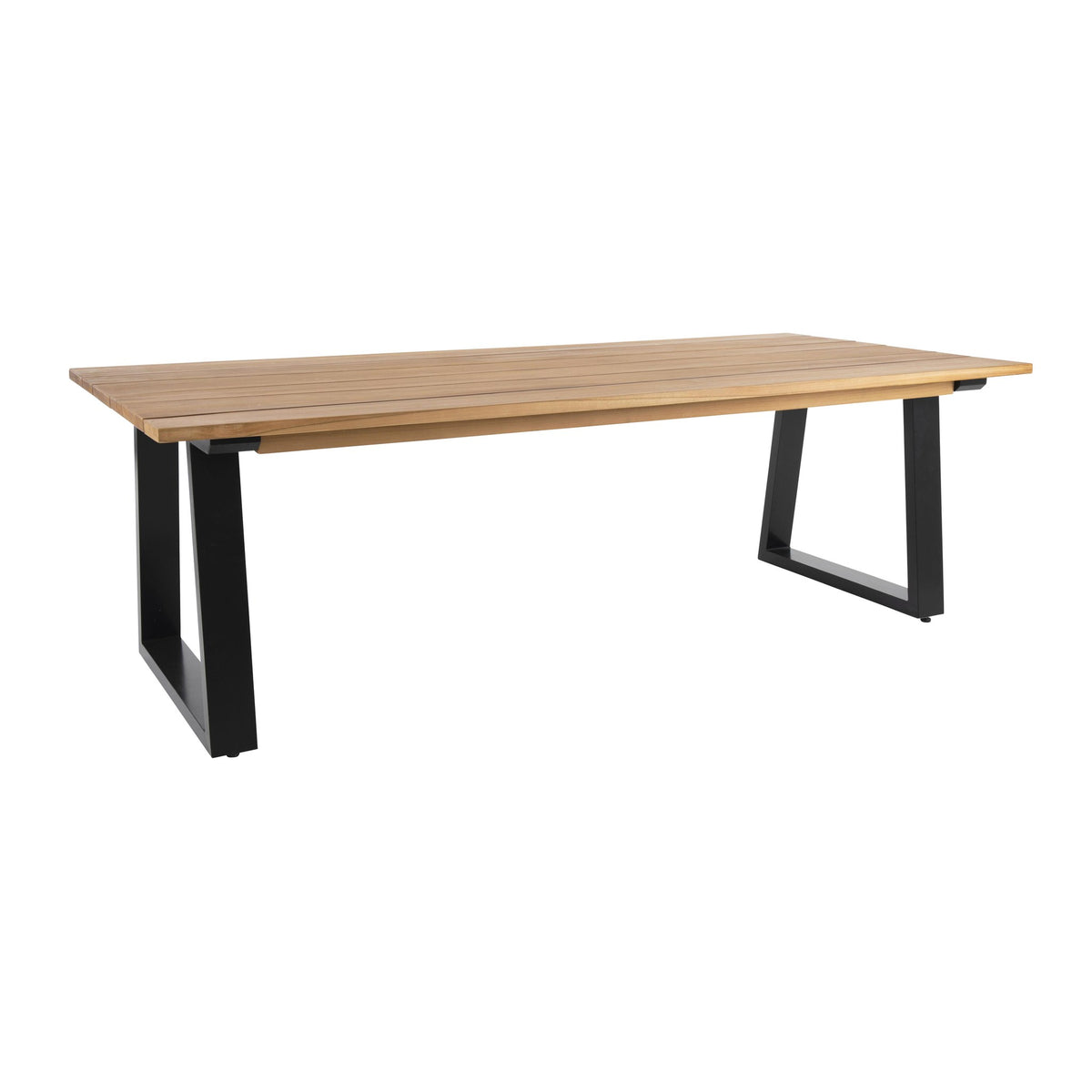 Brafab Laurion rundt spisebord i teak med sorte ben