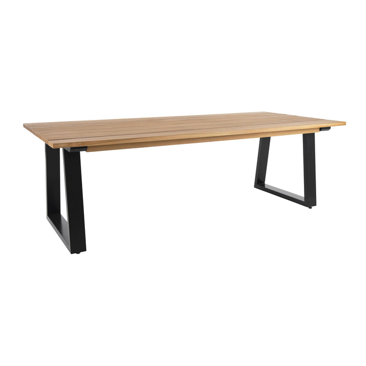 Brafab Laurion rundt spisebord i teak med sorte ben