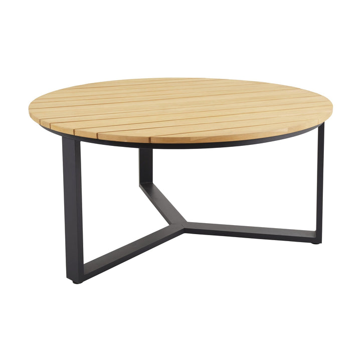 Brafab Laurion rundt spisebord i teak med sorte ben