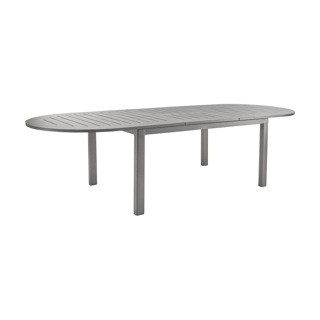 Brafab Lomma Elipse spisebord, gråbeige ovalt uttrekkbart bord med spileplate