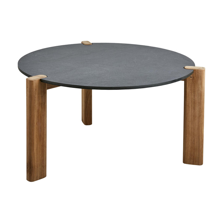 Brafab Domino sofabord med grå keramikkplate og ben i teak