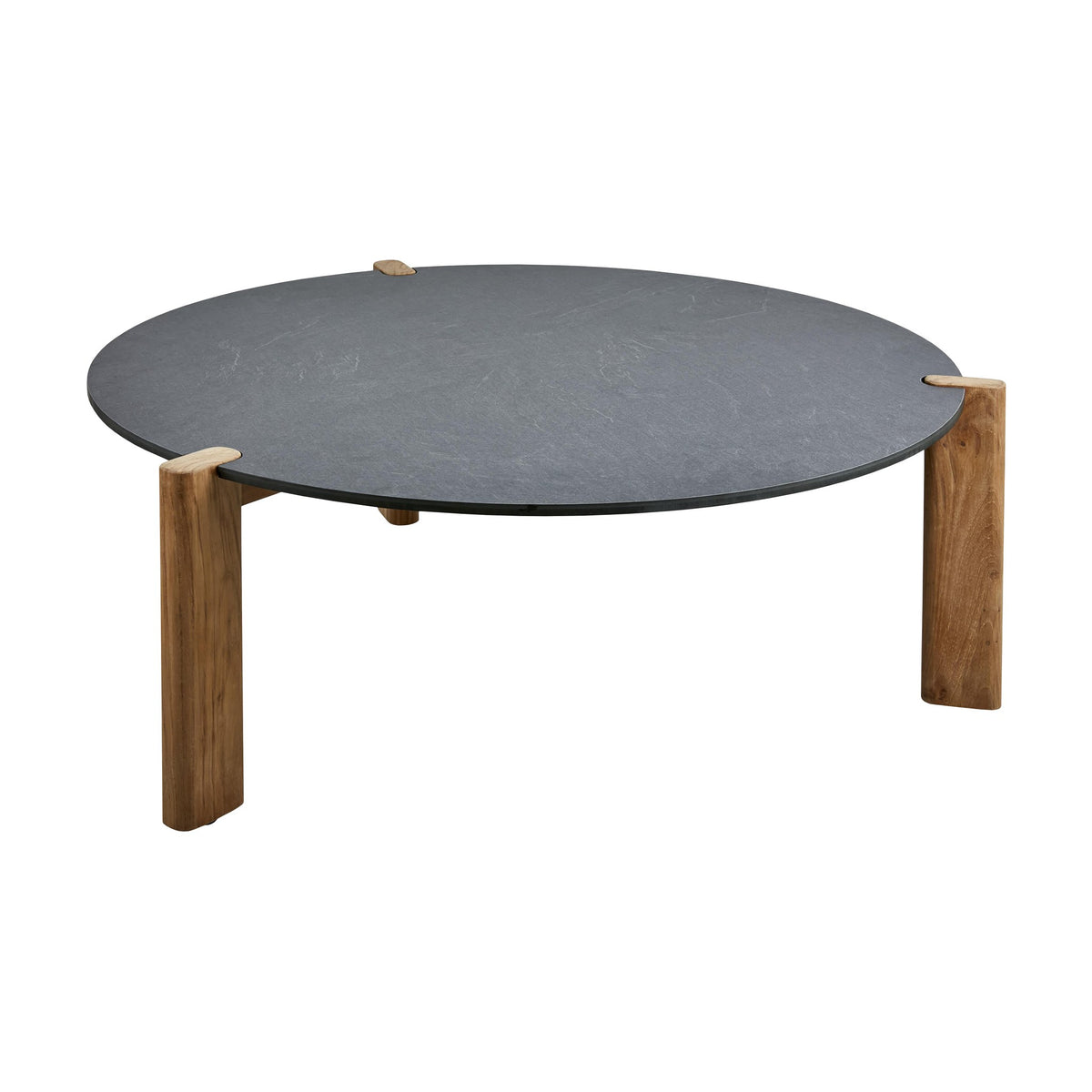 Brafab Domino sofabord med grå keramikkplate og ben i teak